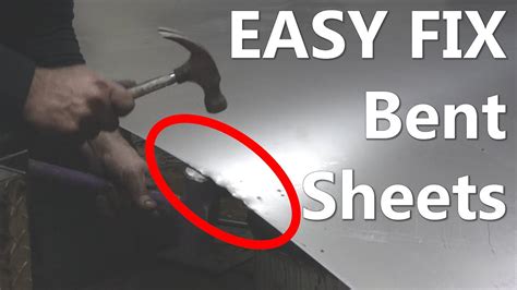 how to straighten sheet metal|how to flatten steel plate.